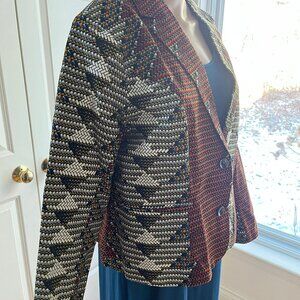 Ikat women spring blazer size Large.